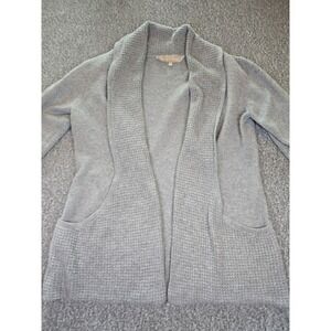 Chloe & Jasmine Women's Gray Open Front Cardigan Sweater, Size Medium